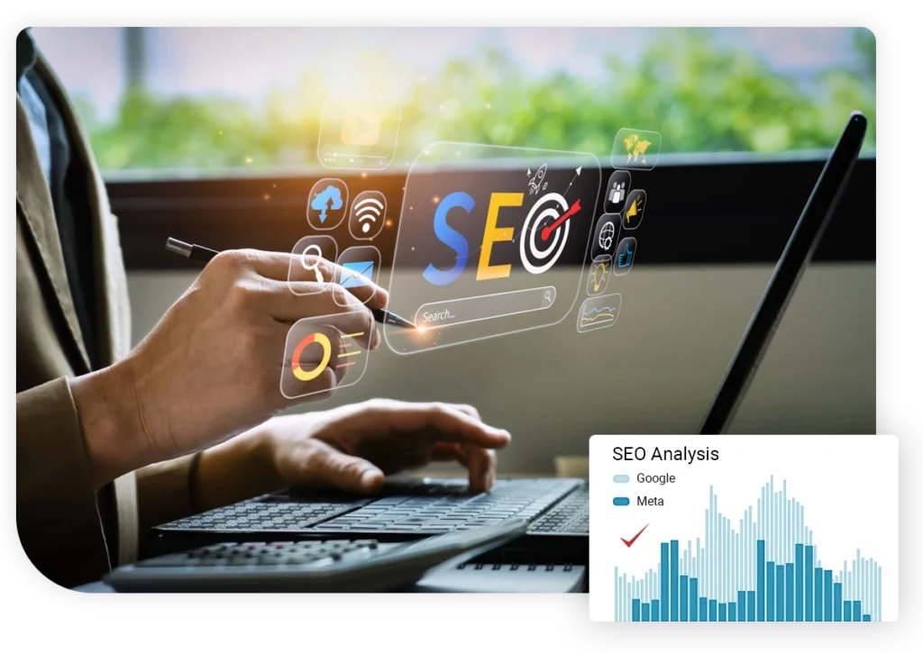 Krolog SEO services and search engine optimization graphic